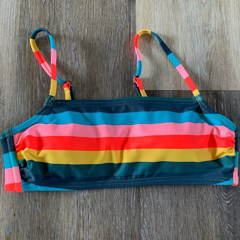 striped bikini top